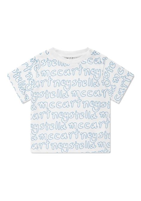White T-Shirt With Stella McCartney All-Over Print STELLA MCCARTNEY KIDS | TW8581-Z2747101AZ